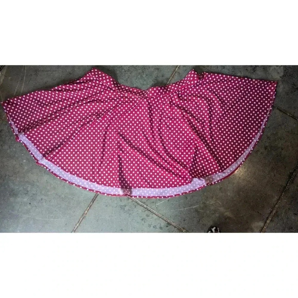 Red and white polka dot swim skirt by Pinup Couture, size 4x worn once no wear - Picture 4 of 4